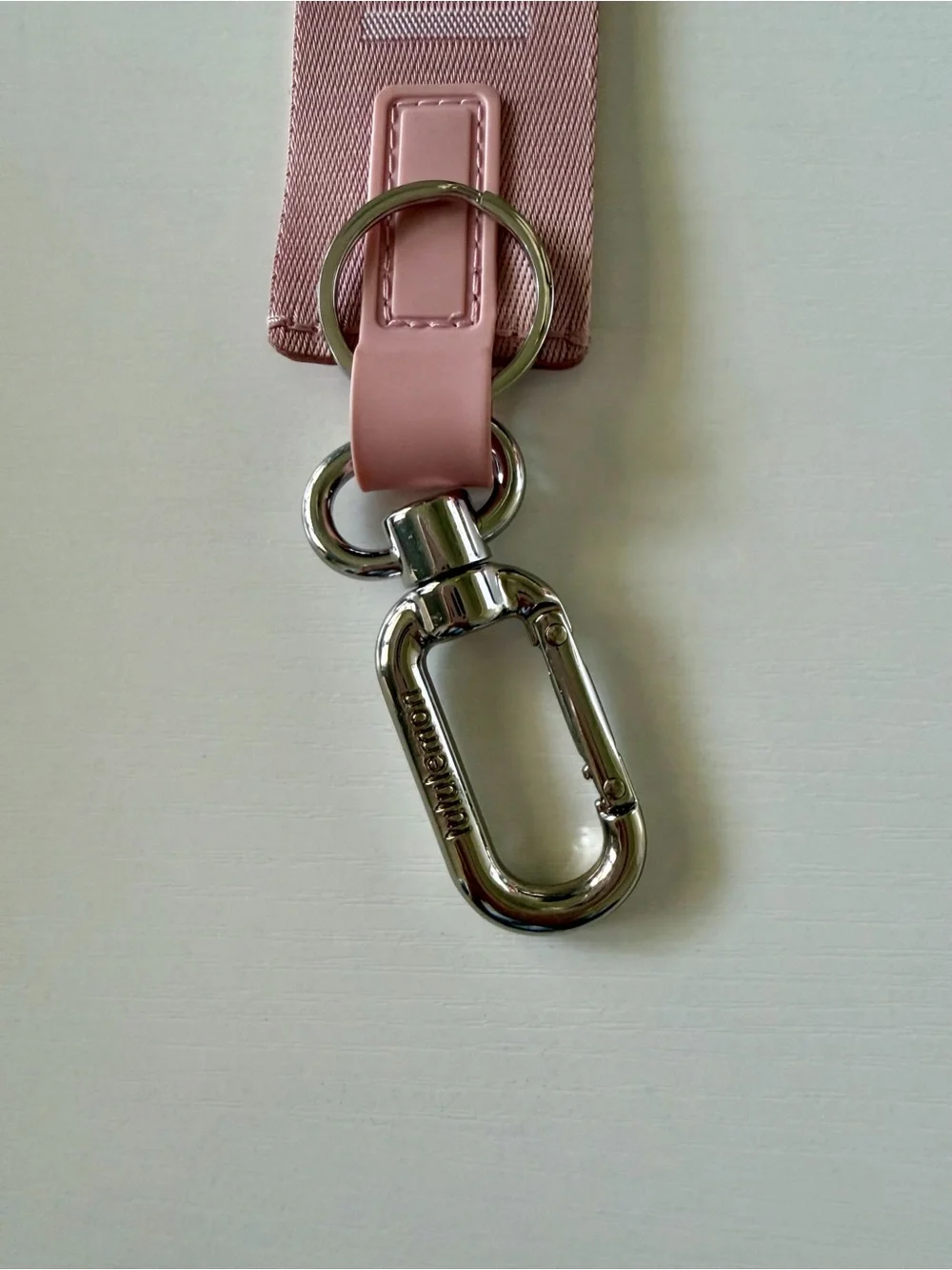 lululemon athletica Pink Logo Key Fob Strap